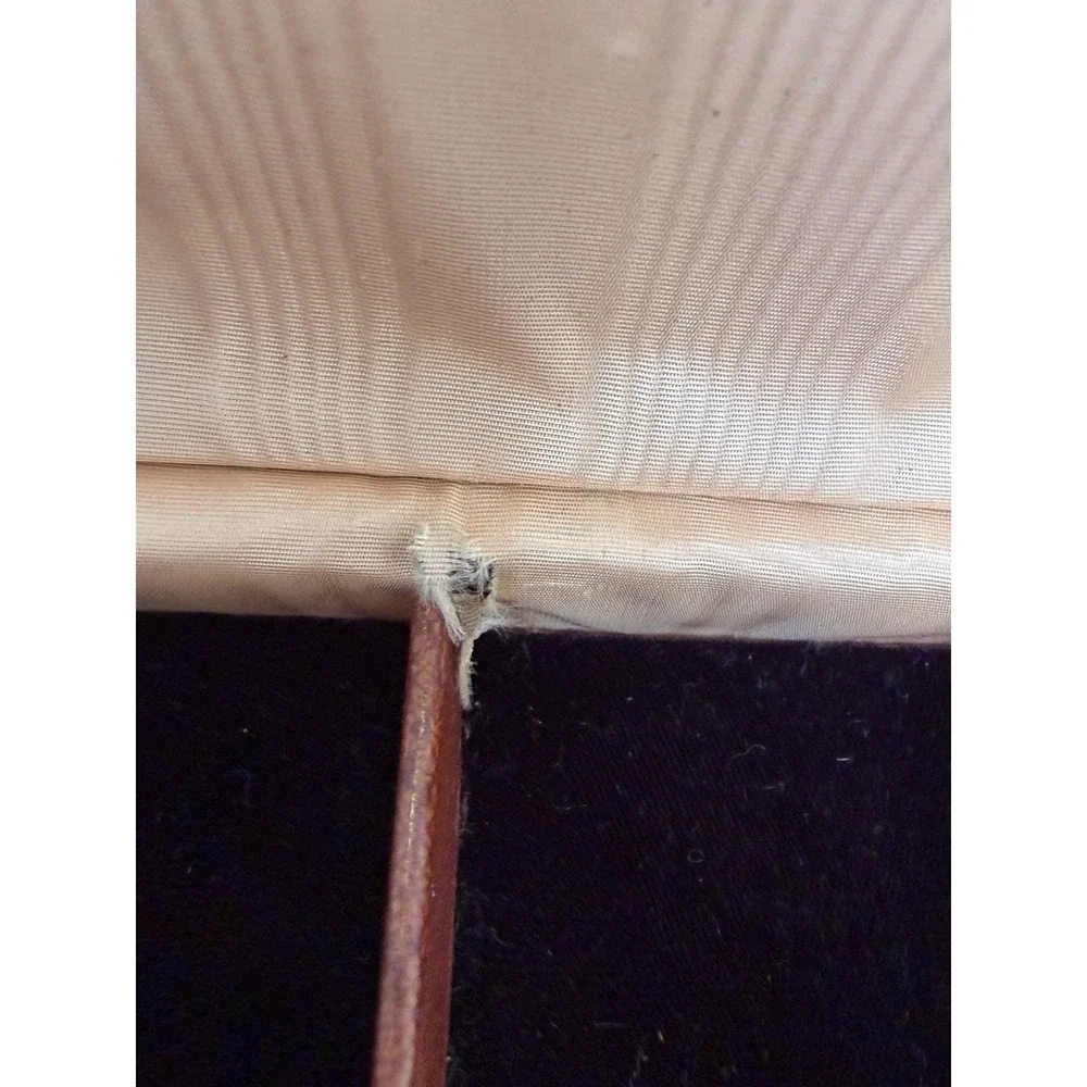 Vintage 1960s 3 Compartment‎  Genuine Farmington Texol Jewelry Box Velvet Lining